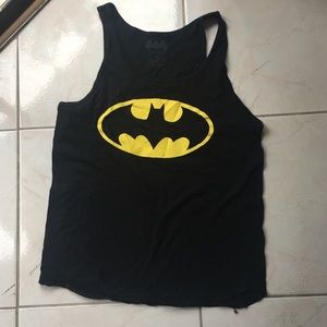 Batman Black Yellow Tank Top Shirt Comic Graphic